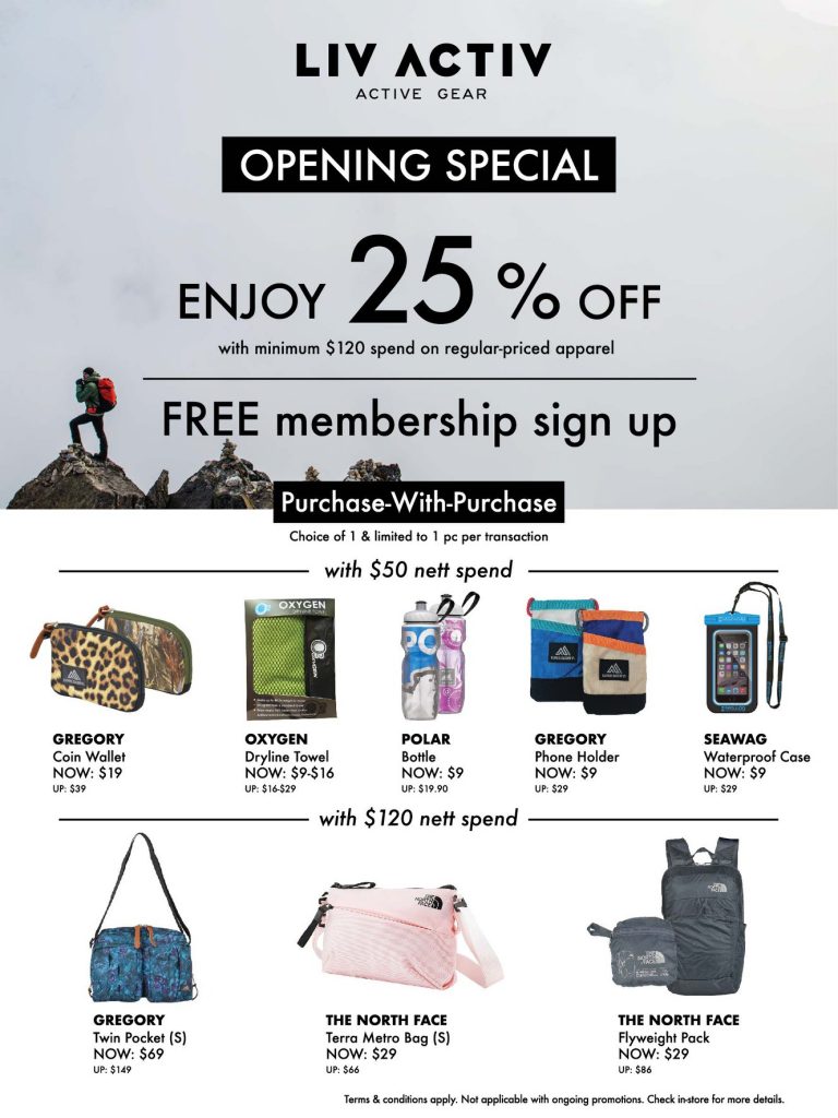 LIV ACTIV Singapore Novena Outlet Opening Special 25% Off Promotion 11-20 May 2019 | Why Not Deals