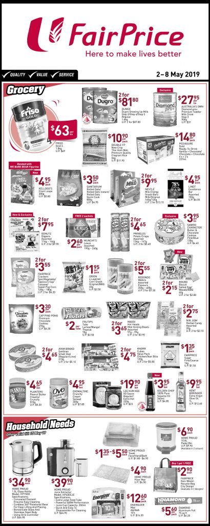 NTUC FairPrice Singapore Your Weekly Saver Promotion 2-8 May 2019 | Why Not Deals 2