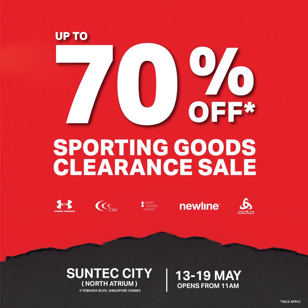 Sporting Goods Clearance Sale Up to 70% Off Promotion 13-19 May 2019 | Why Not Deals