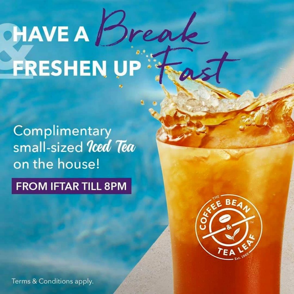 The Coffee Bean & Tea Leaf Singapore FREE Small-sized Iced Tea Promotion ends 16 May 2019 | Why Not Deals
