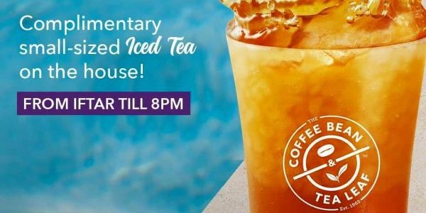 The Coffee Bean & Tea Leaf Singapore FREE Small-sized Iced Tea Promotion ends 16 May 2019