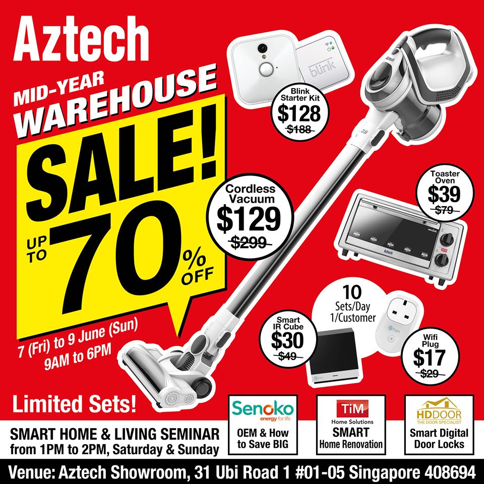 Aztech Singapore Annual Warehouse Sale Up to 70% Off Promotion 7-9 Jun 2019 | Why Not Deals