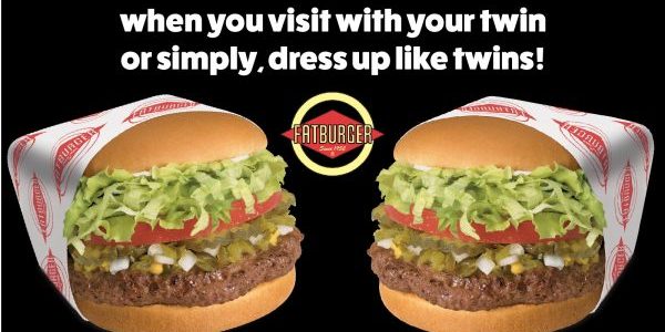 Fatburger Singapore Celebrates Twins Day with 1-for-1 Burgers Promotion ends 31 Aug 2019