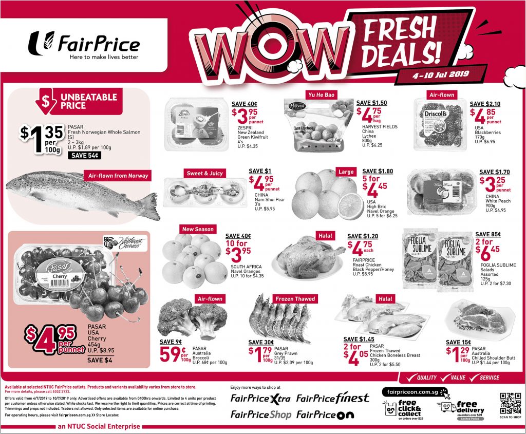 NTUC FairPrice Singapore Your Weekly Saver Promotion 4-10 Jul 2019 | Why Not Deals