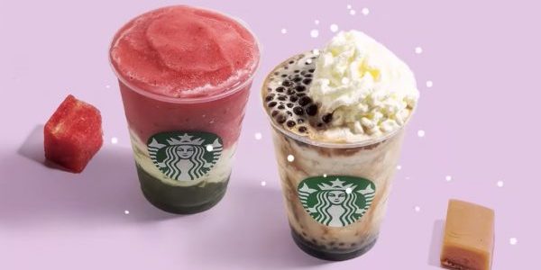 Starbucks Singapore Watermelon & Lychee Aloe Frappuccino or Dark Caramel Coffee Sphere Frappuccino 1-for-1 Promotion 8-12 Jul 2019