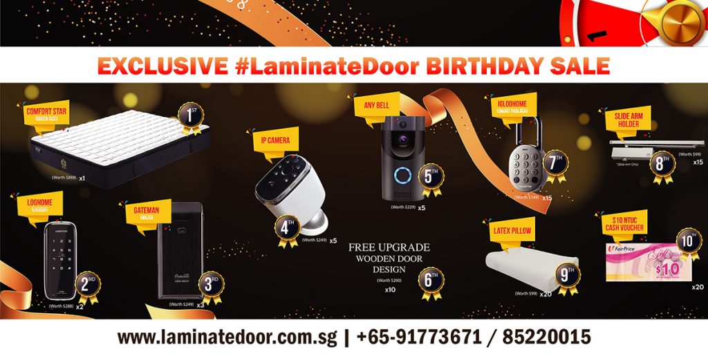 Laminate Door Singapore Autumn Promotion Sale for HDB Door, Gate & Digital Door Locks 1-30 Sep 2019 | Why Not Deals 1