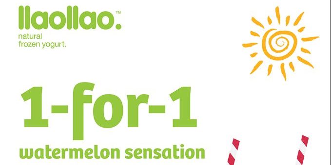 llaollao Singapore 1-for-1 Watermelon Sensation Promotion 26-28 Aug 2019