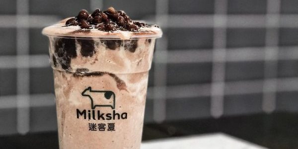 Milksha Singapore Exclusive Red Bean Ice Blended drink at $5.40 National Day Promotion 7-31 Aug 2019