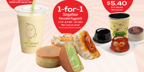 Mr Bean Singapore 1-for-1 Singafour Pancake/Eggwich Promotion 21 Aug 2019