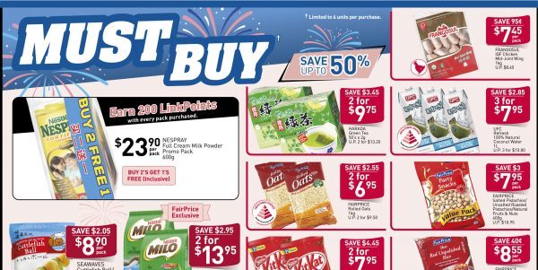 NTUC FairPrice Singapore Your Weekly Saver Promotion 22-28 Aug 2019