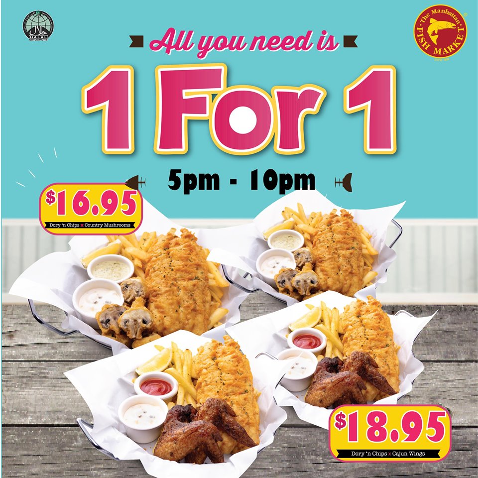 The Manhattan Fish Market Singapore 1-for-1 Promotion ends 31 Aug 2019 | Why Not Deals