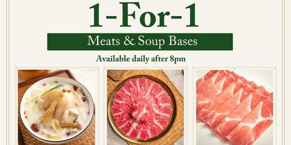 Tong Xin Ru Yi Traditional Hotpot Singapore 1-for-1 Promotion ends 14 Sep 2019