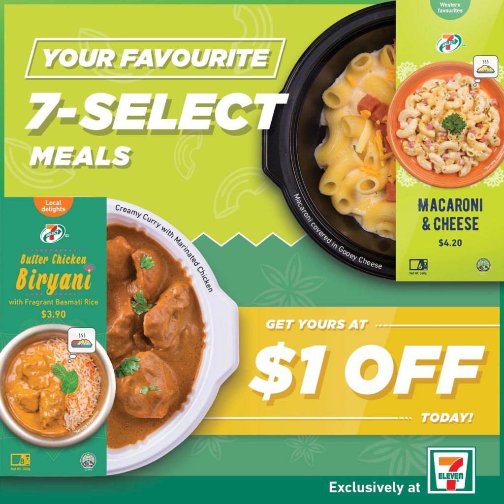 7-Eleven Singapore Enjoy $1 Off Two Delectable Meals Promotion ends 30 Sep 2019 | Why Not Deals