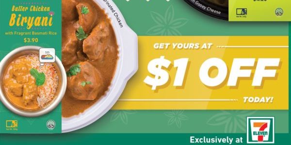 7-Eleven Singapore Enjoy $1 Off Two Delectable Meals Promotion ends 30 Sep 2019