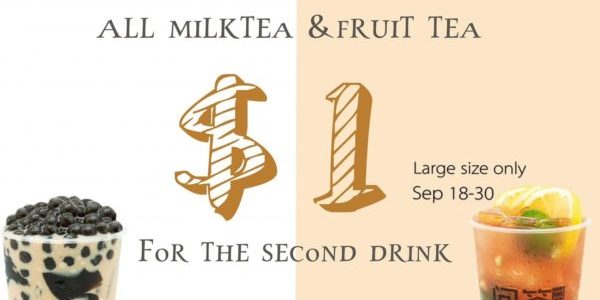 AnswerTea.sg Singapore All Milktea & Fruit Tea $1 Promotion 18-30 Sep 2019