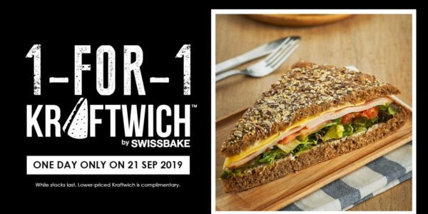 Kraftwich Singapore 1-for-1 Kraftwich Promotion only on 21 Sep 2019