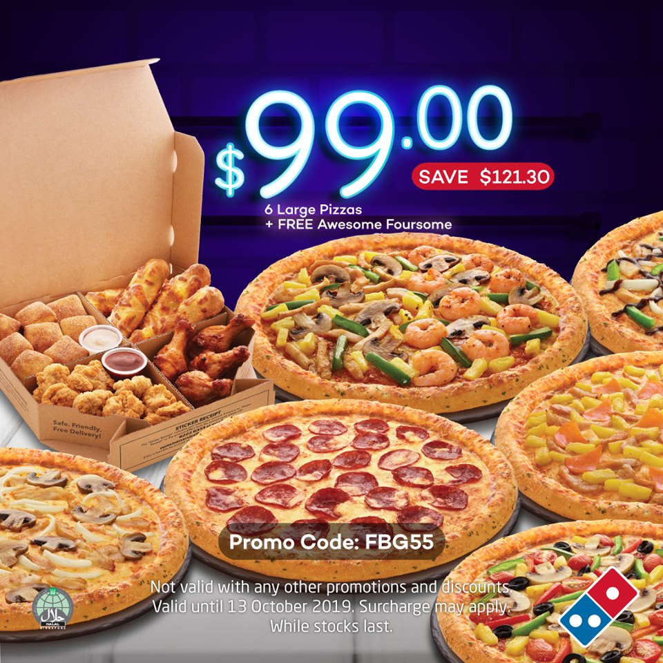 Domino's Pizza Singapore Discount Promo Codes ends 13 Oct 2019 | Why Not Deals 1
