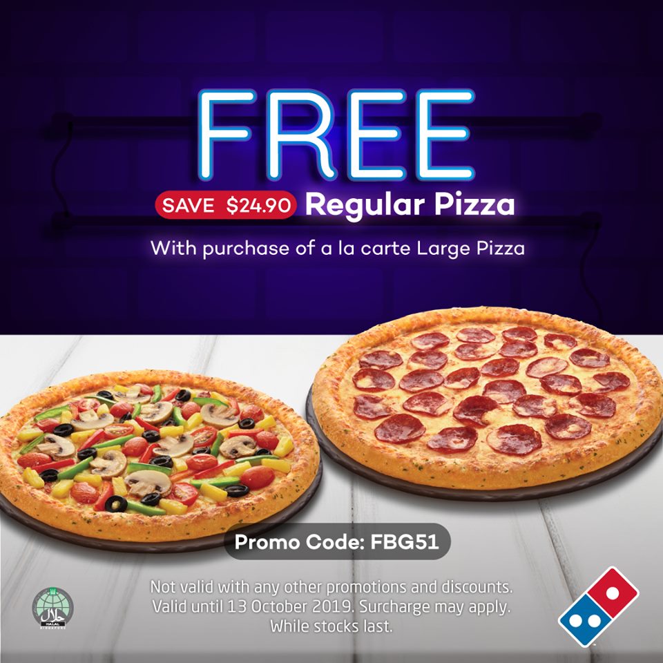 Domino's Pizza Singapore Discount Promo Codes ends 13 Oct 2019 | Why Not Deals