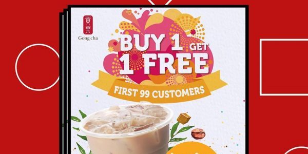 Gong Cha Singapore Tampines MRT Store Opening Buy 1 Get 1 FREE Promotion 12-14 Sep 2019