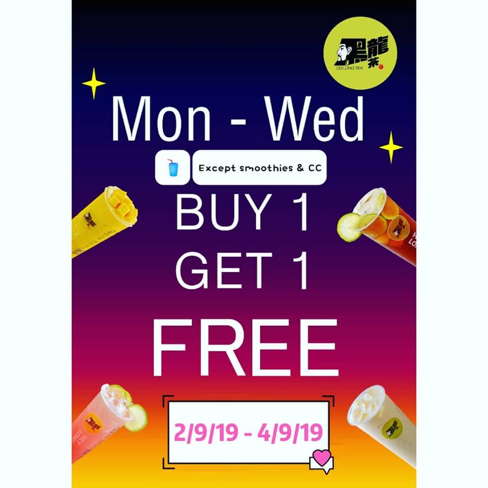 Hey Long Cha Singapore Buy 1 Get 1 FREE Promotion 2-4 Sep 2019 | Why Not Deals