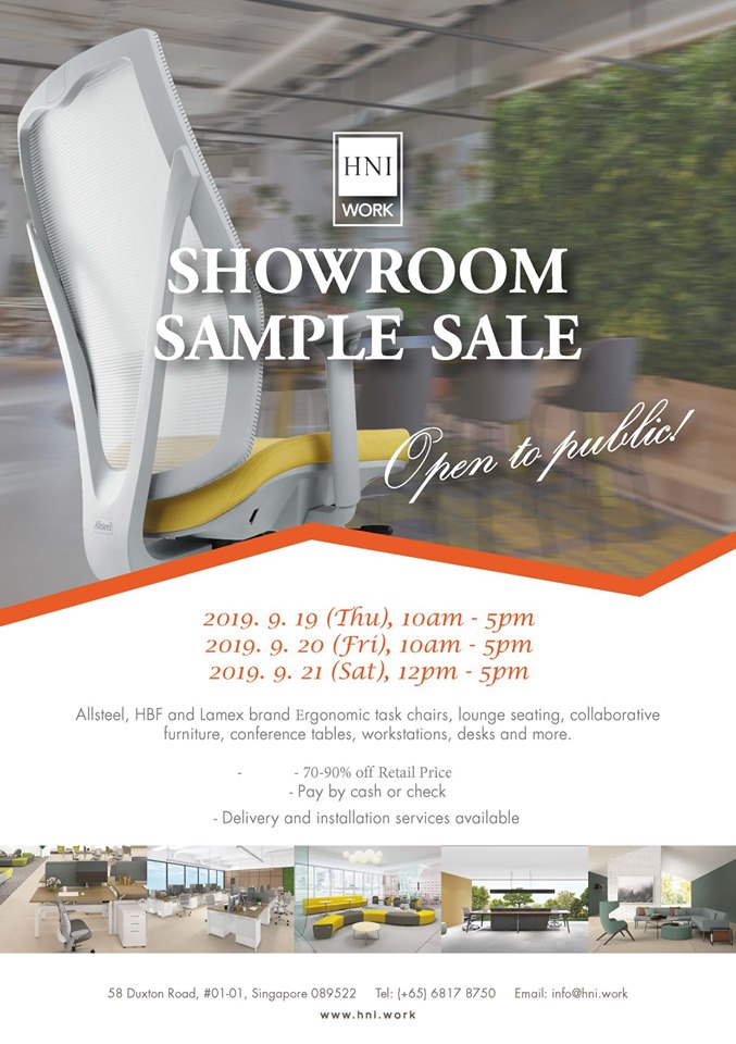 HNI Singapore First Annual Sample Sale Up to 90% Off Promotion 19-21 Sep 2019 | Why Not Deals