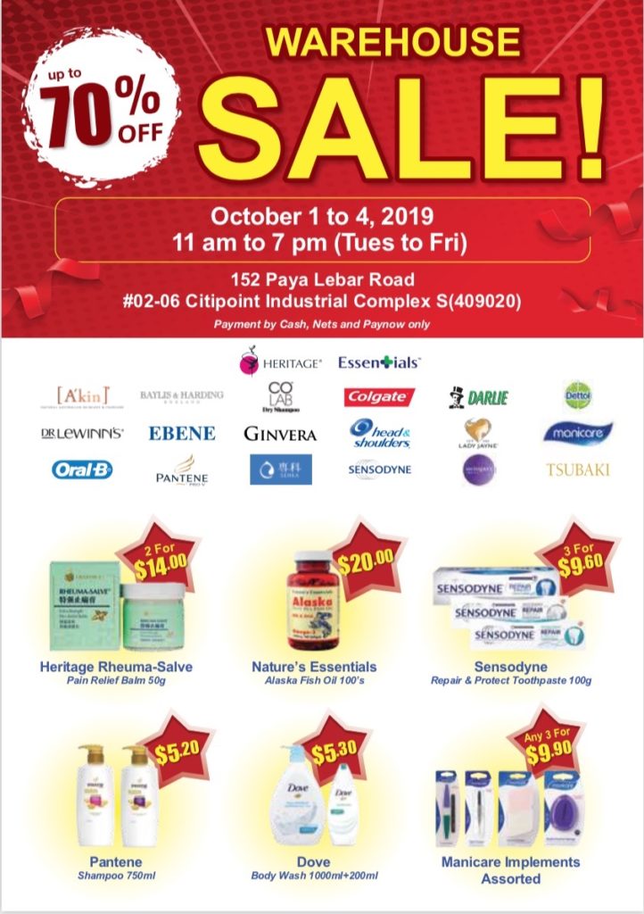 HST Medical Singapore Exclusive Warehouse Sales Up to 70% Off Promotion 1-4 Oct 2019 | Why Not Deals