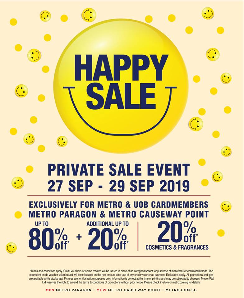 METRO Singapore is having a Private Sale Event Up to 80% Off Promotion 27-29 Sep 2019 | Why Not Deals 7