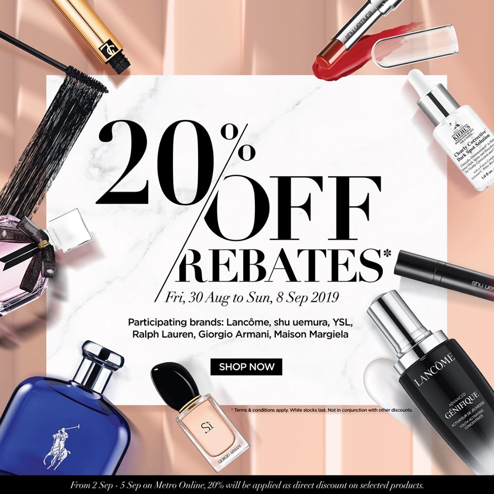 METRO x L'Oreal Singapore Exclusively on Metro Online 20% Off Promotion 2-5 Sep 2019 | Why Not Deals