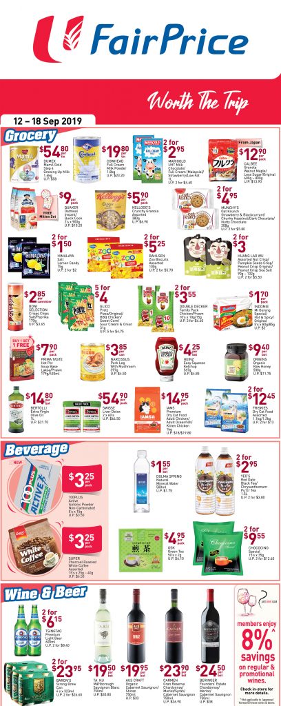 NTUC FairPrice Singapore Your Weekly Saver Promotion 12-18 Sep 2019 | Why Not Deals 2