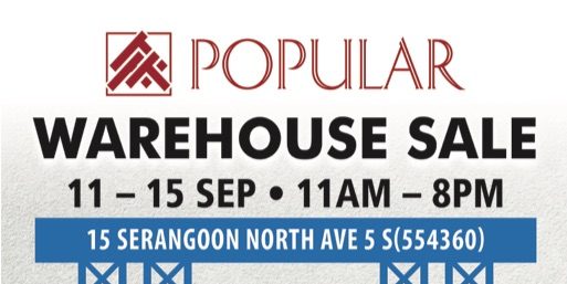 Popular Bookstore Singapore Warehouse Sale Up to 90% Off Promotion 11-15 Sep 2019