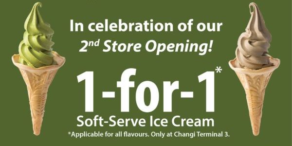 108 Matcha Saro Singapore 1-for-1 Soft Serve Ice Cream Promotion 8-10 Oct 2019