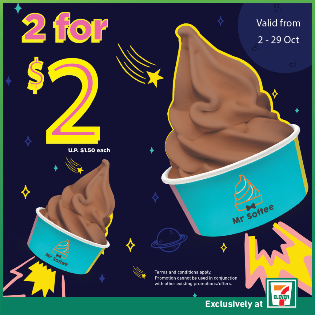 7-Eleven Singapore Chocolate Mr Softee 2 for $2 Promotion 2-29 Oct 2019 | Why Not Deals