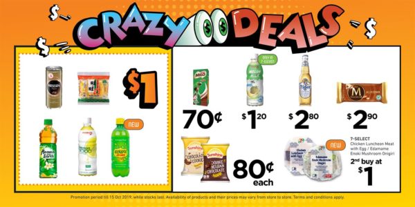 7-Eleven Singapore Crazy Deals Promotion from 2-15 Oct 2019