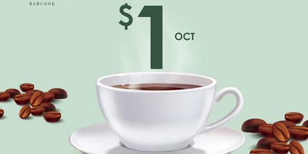 Barcook Bakery Singapore International Coffee Day $1 Local Coffee Promotion 1 Oct 2019