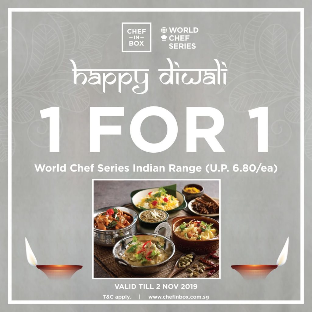 Chef in Box Singapore Celebrates Deepavali with 1-for-1 Promotion ends 2 Nov 2019 | Why Not Deals