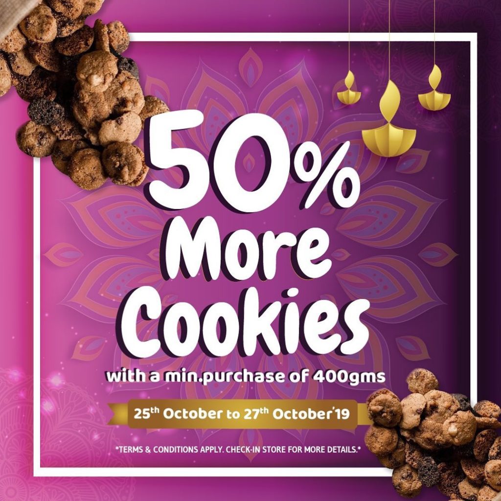 Famous Amos Singapore 50% More Cookies Promotion 25-27 Oct 2019 | Why Not Deals 1