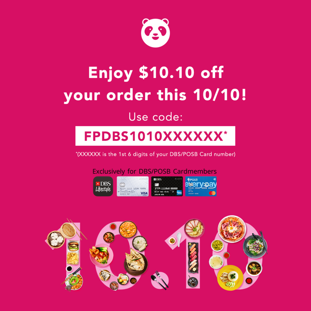 foodpanda Singapore $10.10 Off for DBS/POSB Cardmembers Promotion ends 11 Oct 2019 | Why Not Deals