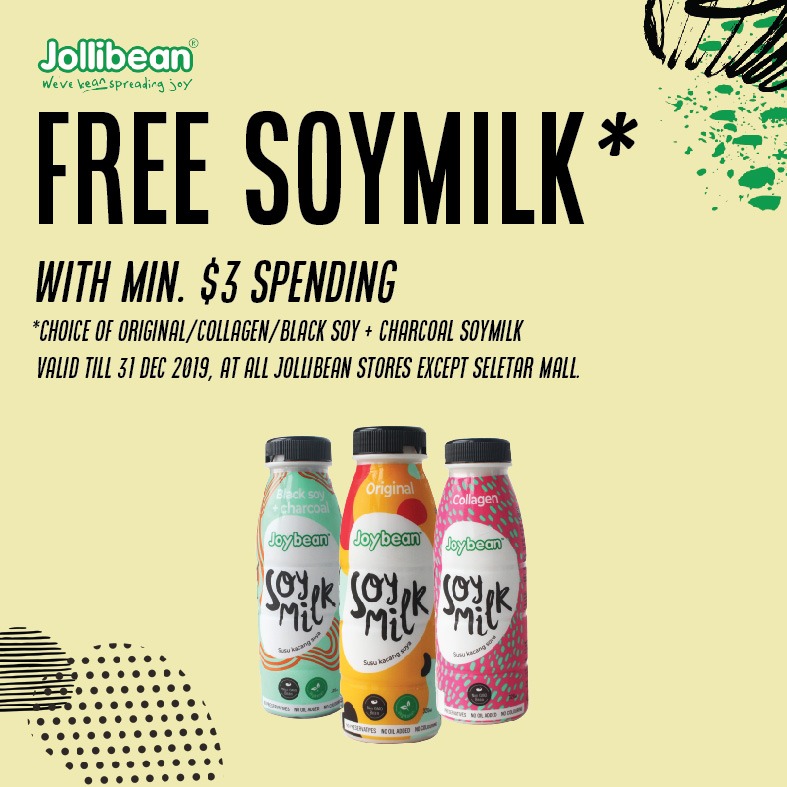 Jollibean Singapore FREE Jollibean Soymilk for Challenger's ValueClub Members Promotion 12-13 Oct 2019 | Why Not Deals