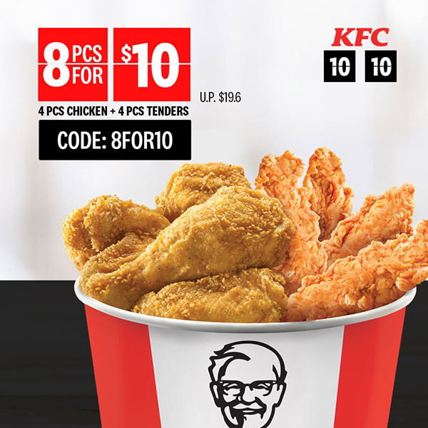 KFC Singapore 10.10 Delivery Deals Up to 97% Off Promotion ends 13 Oct 2019 | Why Not Deals