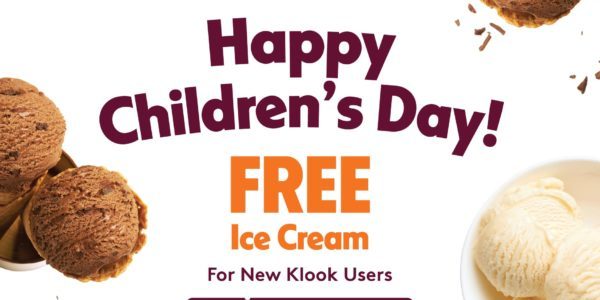 Klook Singapore Childrens’ Day FREE Häagen-Dazs Ice Cream Promotion 4-6 Oct 2019