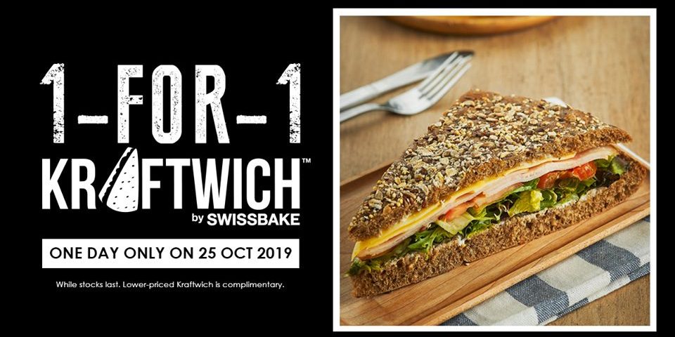 Kraftwich Singapore 1-for-1 Promotion is Back on 25 Oct 2019