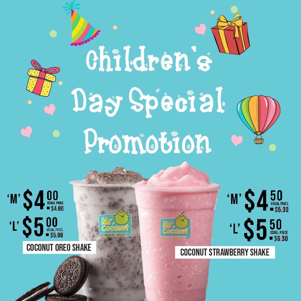 Mr Coconut Singapore Children's Day Special Promotion 4 Oct 2019 | Why Not Deals