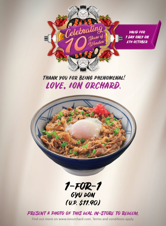 Niku Kappo Singapore 1-for-1 at ION Orchard Outlet Promotion only on 5 Oct 2019 | Why Not Deals