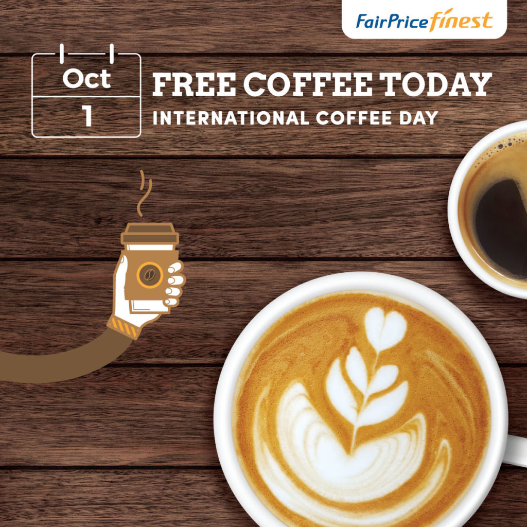 NTUC FairPrice Singapore International Coffee Day FREE Coffee Promotion 1 Oct 2019 | Why Not Deals
