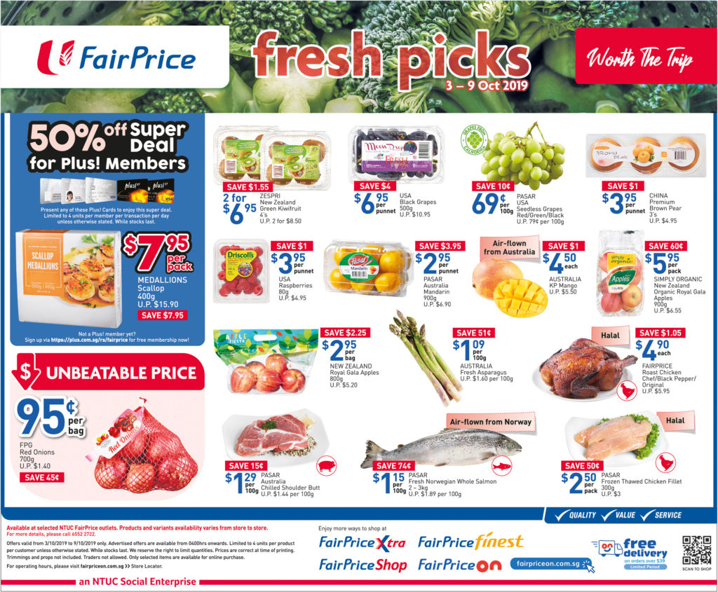 NTUC FairPrice Singapore Your Weekly Saver Promotion 3-9 Oct 2019 | Why Not Deals 4