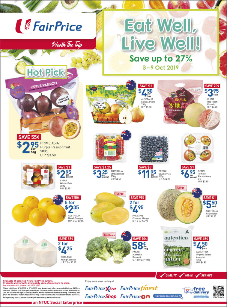 NTUC FairPrice Singapore Your Weekly Saver Promotion 3-9 Oct 2019 | Why Not Deals 5