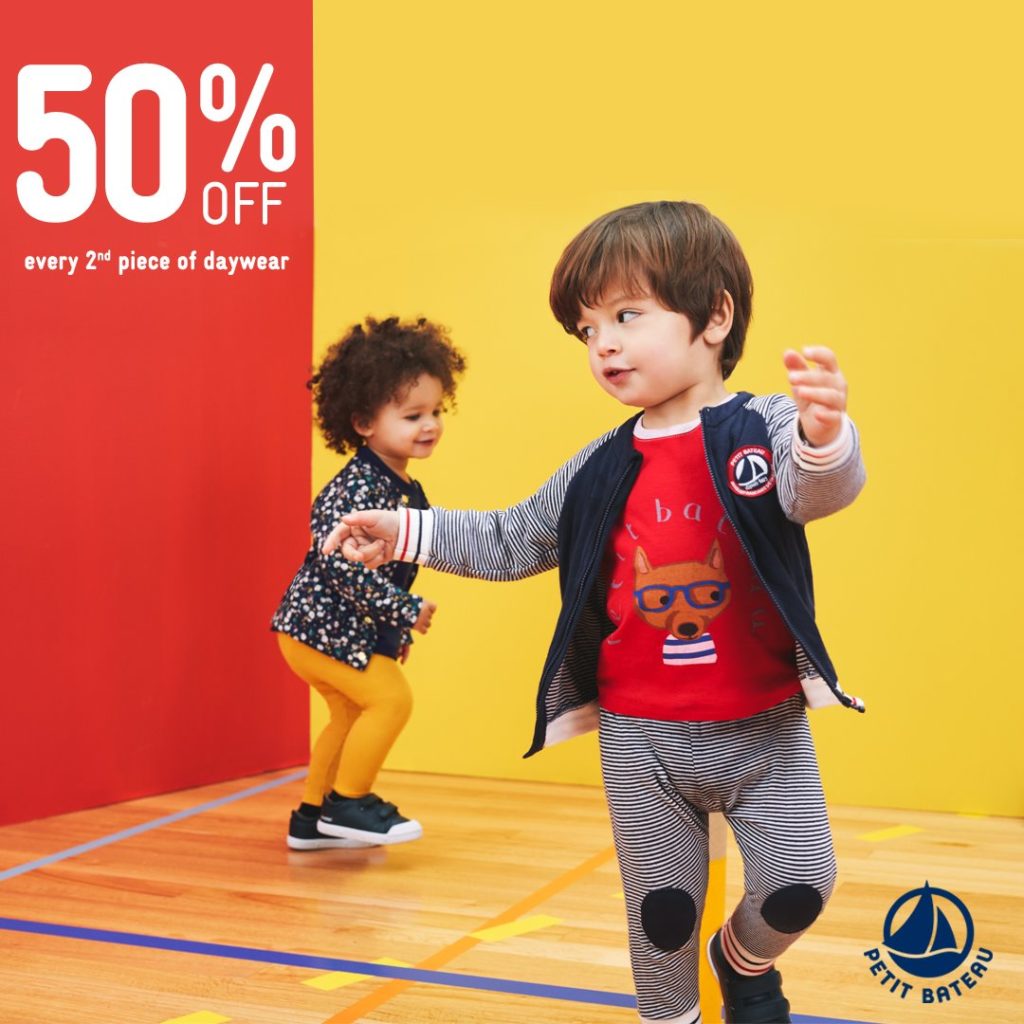Petit Bateau Singapore 50% Off 2nd Piece of Daywear Promotion 1-7 Oct 2019 | Why Not Deals