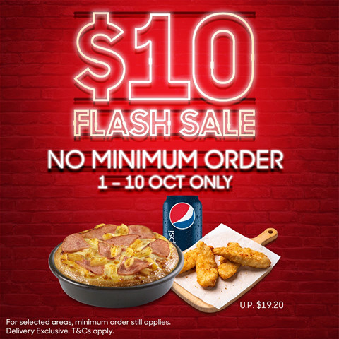 Pizza Hut Singapore 10/10 Flash Sale $10 for 1 Personal Pan Pizza & 4pcs Chicken Tenders & 1 Soft Drink Promotion 1-10 Oct 2019 | Why Not Deals
