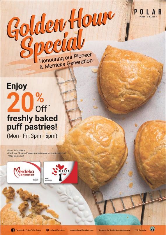 Polar Puffs & Cakes Singapore Flash Merdeka/Pioneer Card & Get 20% Off Promotion While Stocks Last | Why Not Deals
