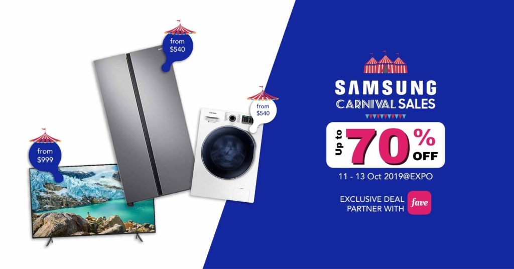 Samsung Carnival Sale at Singapore Expo Up to 90% Off Promotion 11-13 Oct 2019 | Why Not Deals 1